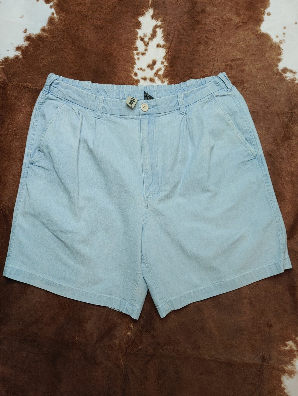 OUTER RIM VINTAGE PLEATED MENS SHORTS, BLUE 38